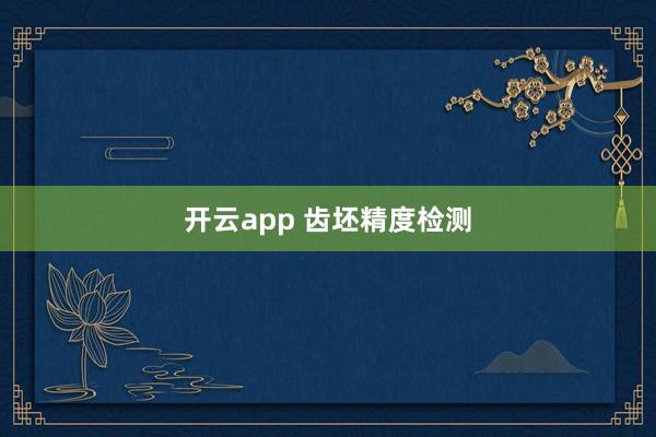 開云app 齒坯精度檢測