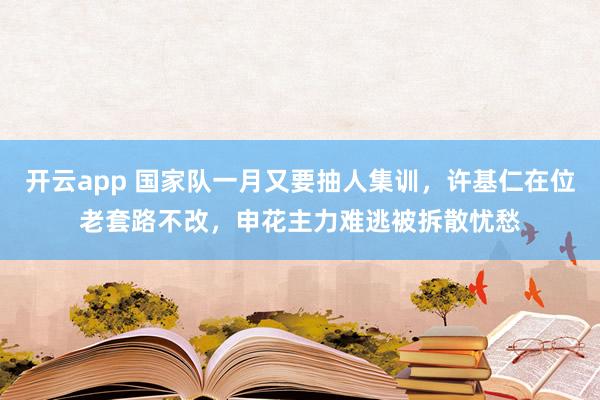 開云app 國家隊(duì)一月又要抽人集訓(xùn),許基仁在位老套路不改,申花主力難逃被拆散憂愁